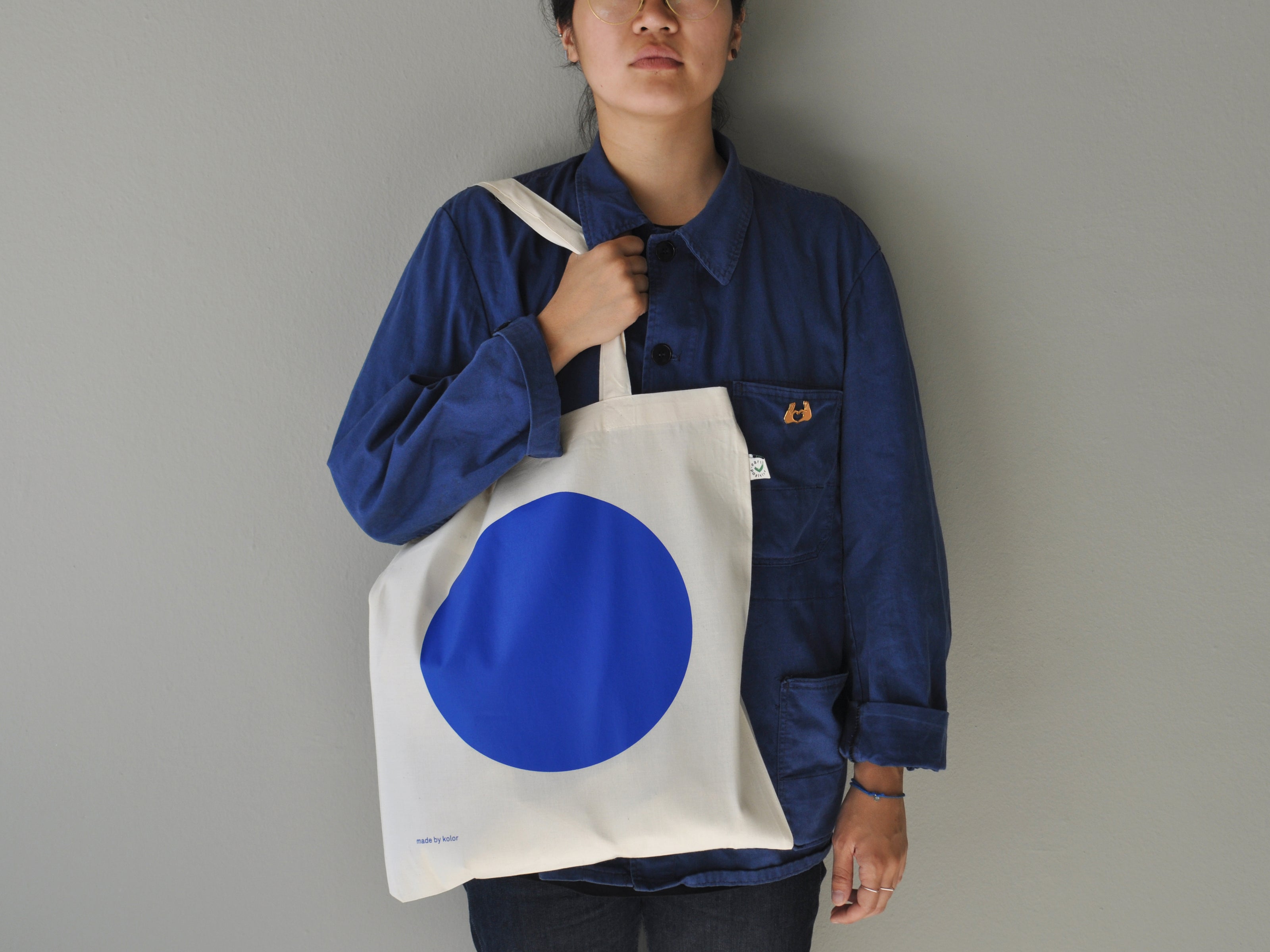 Jutebeutel 'blue dot' KOLOR
