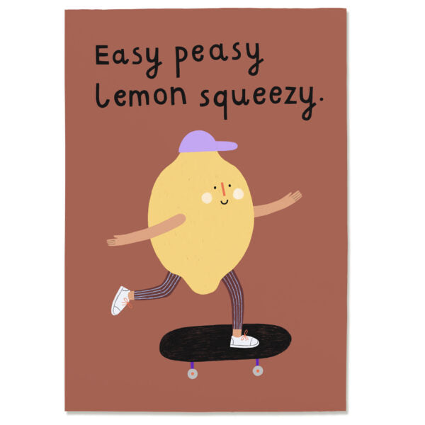 Postkarte 'Easy peasy, lemon squeeezy''