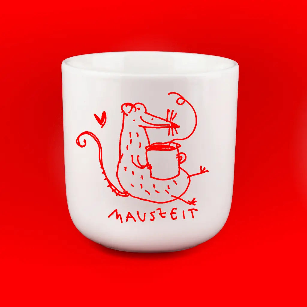 Porzellanbecher 'Mauszeit' Giani