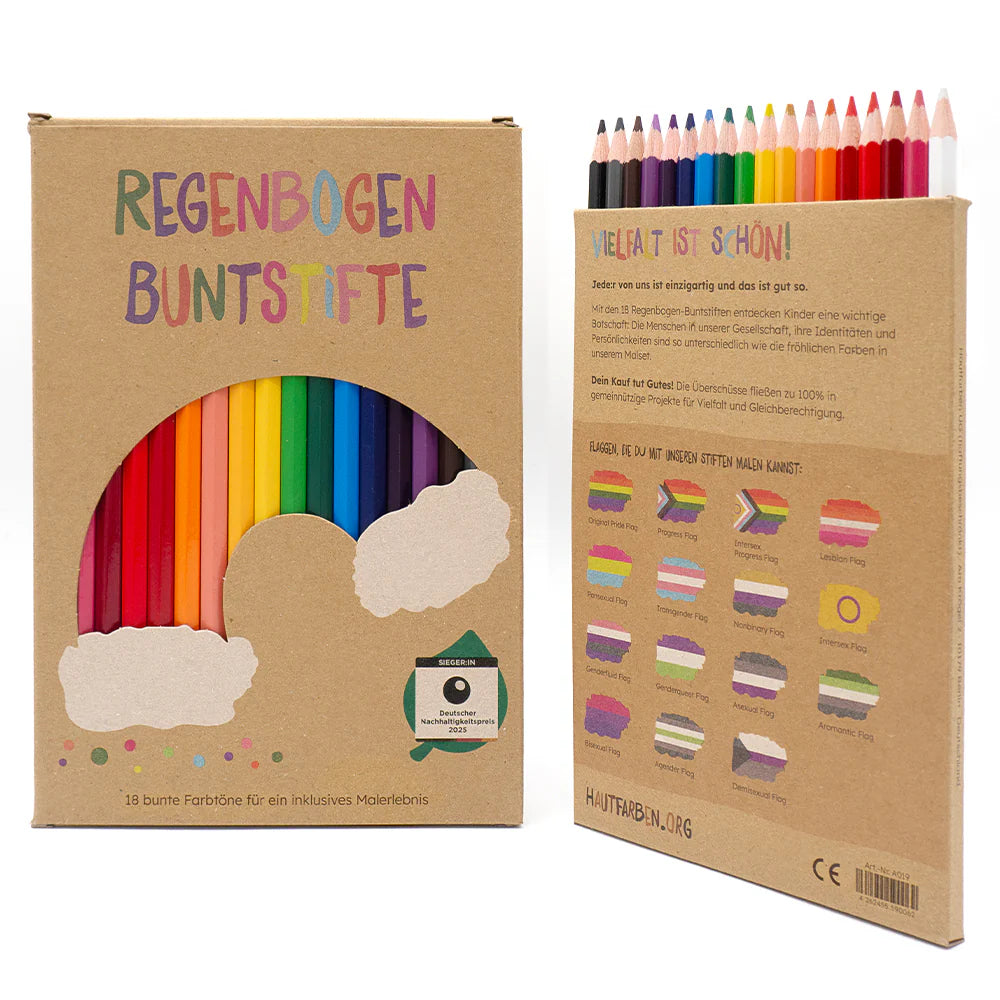 Regenbogen Buntstifte Hautfarben