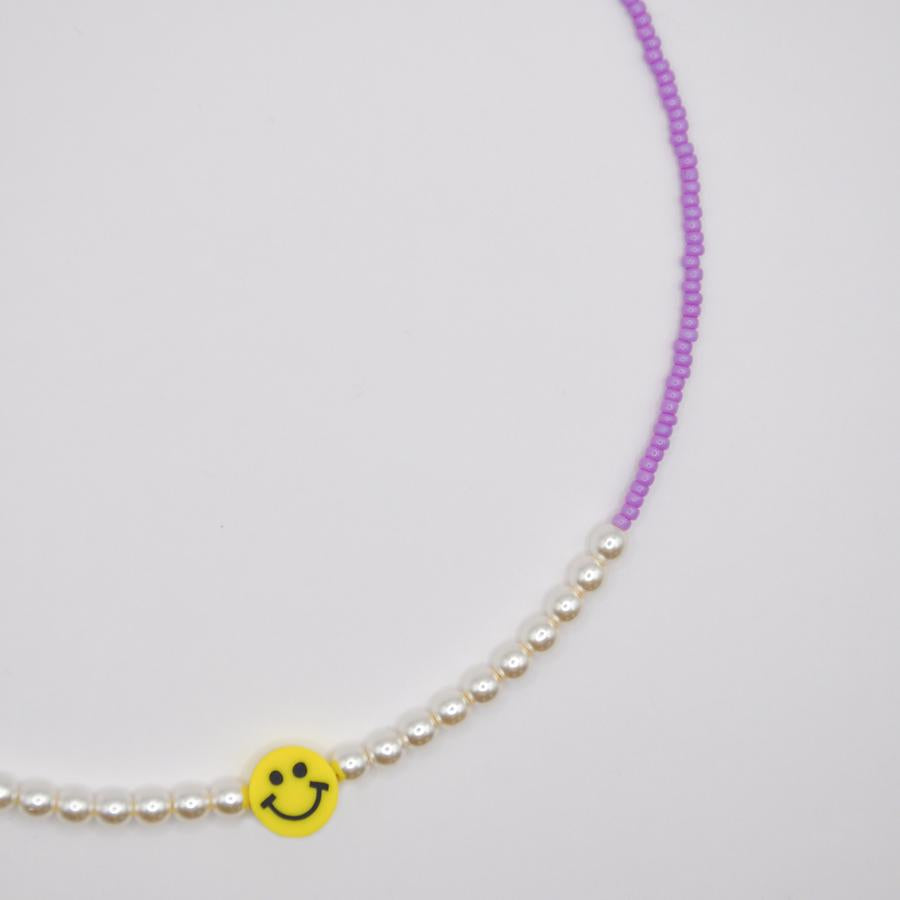 Smiley-Kette 'Digging' – violett PinaPina