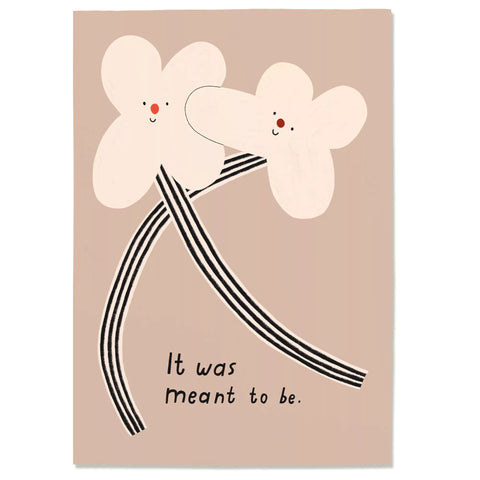 Postkarte 'It was meant to be' – zwei Blumen Anna Katharina Jansen