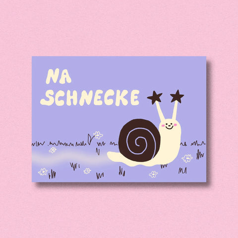 Postkarte 'Na Schnecke' Jenne Graßmann