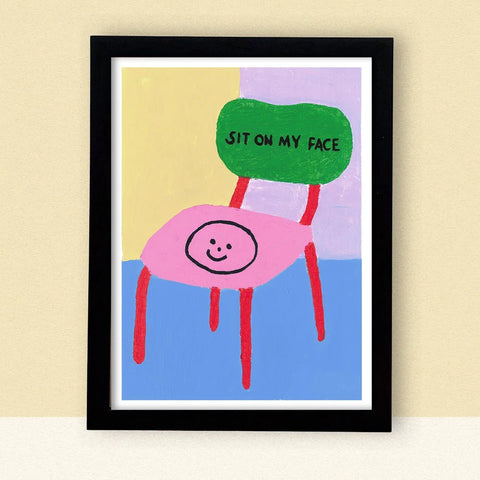 Print DIN A3 'Sit on my face' Jenne Graßmann