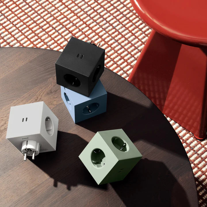 Steckdose 'Square 2' – Oak Green (ohne Kabel) Avolt