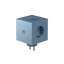 Steckdose 'Square 2' – Shark Blue (ohne Kabel) Avolt