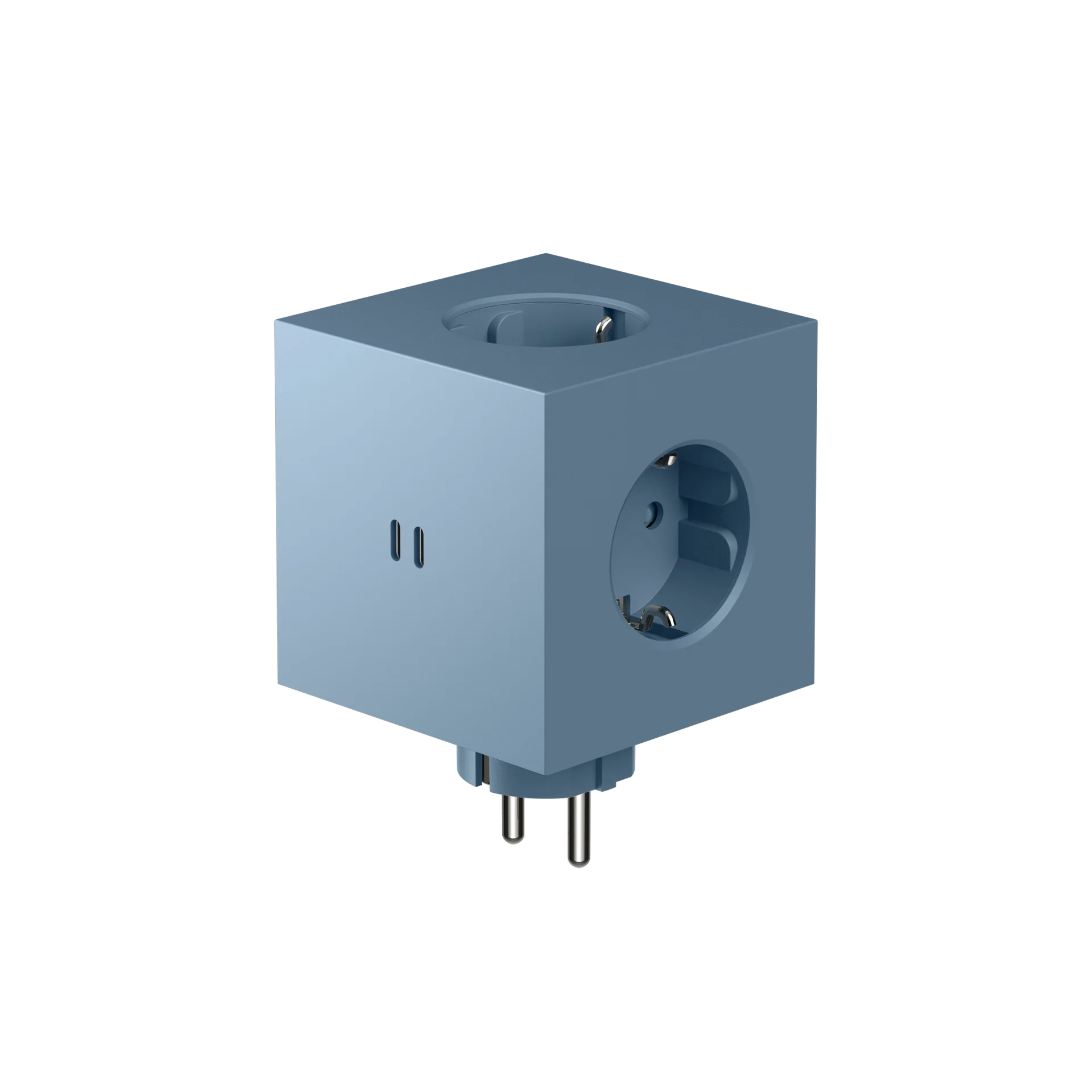 Steckdose 'Square 2' – Shark Blue (ohne Kabel) Avolt