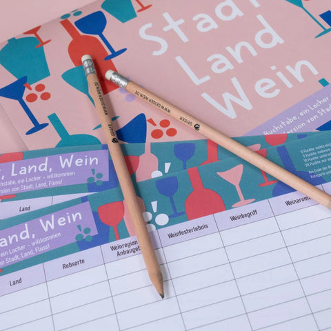 Spielblock 'Stadt Land Wein' Weingut Geiger