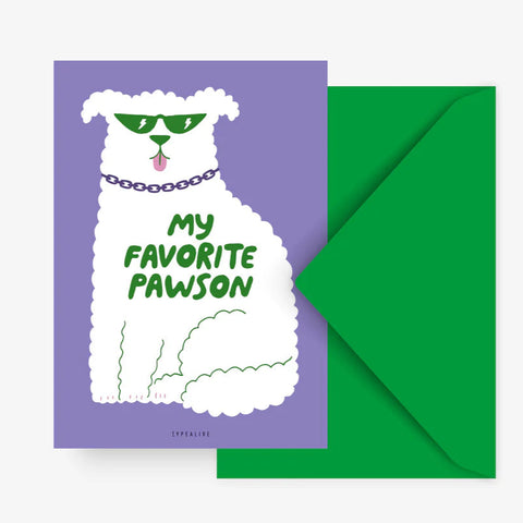 Postkarte 'My favorite pawson' – Hund typealive