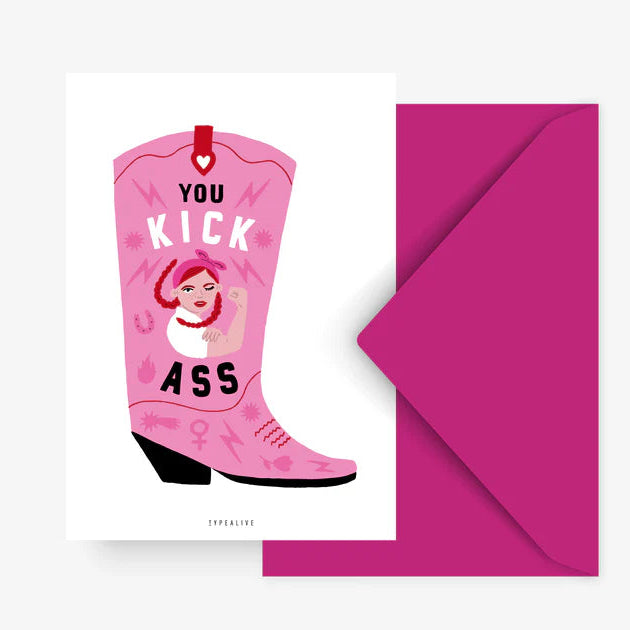 Postkarte 'You kick ass' typealive