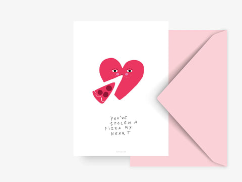 Postkarte 'You're a Pizza my Heart'