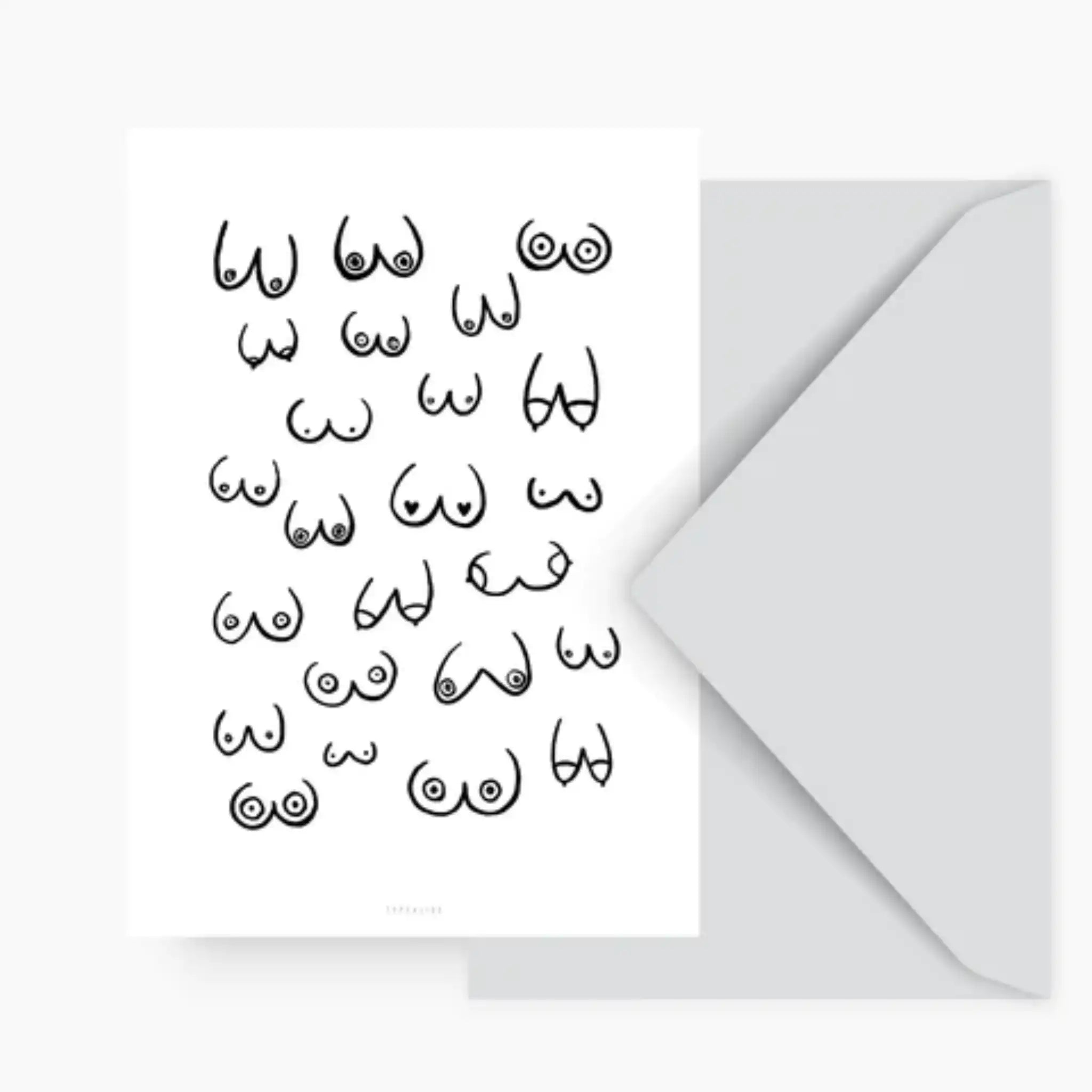 Postkarte 'Busenfreunde Brüste' typealive