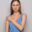 Armband 'Satin Disc' – Gold / turquoise fejn Jewelry