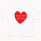 T-Shirt 'Wenig Haut viel Herz'