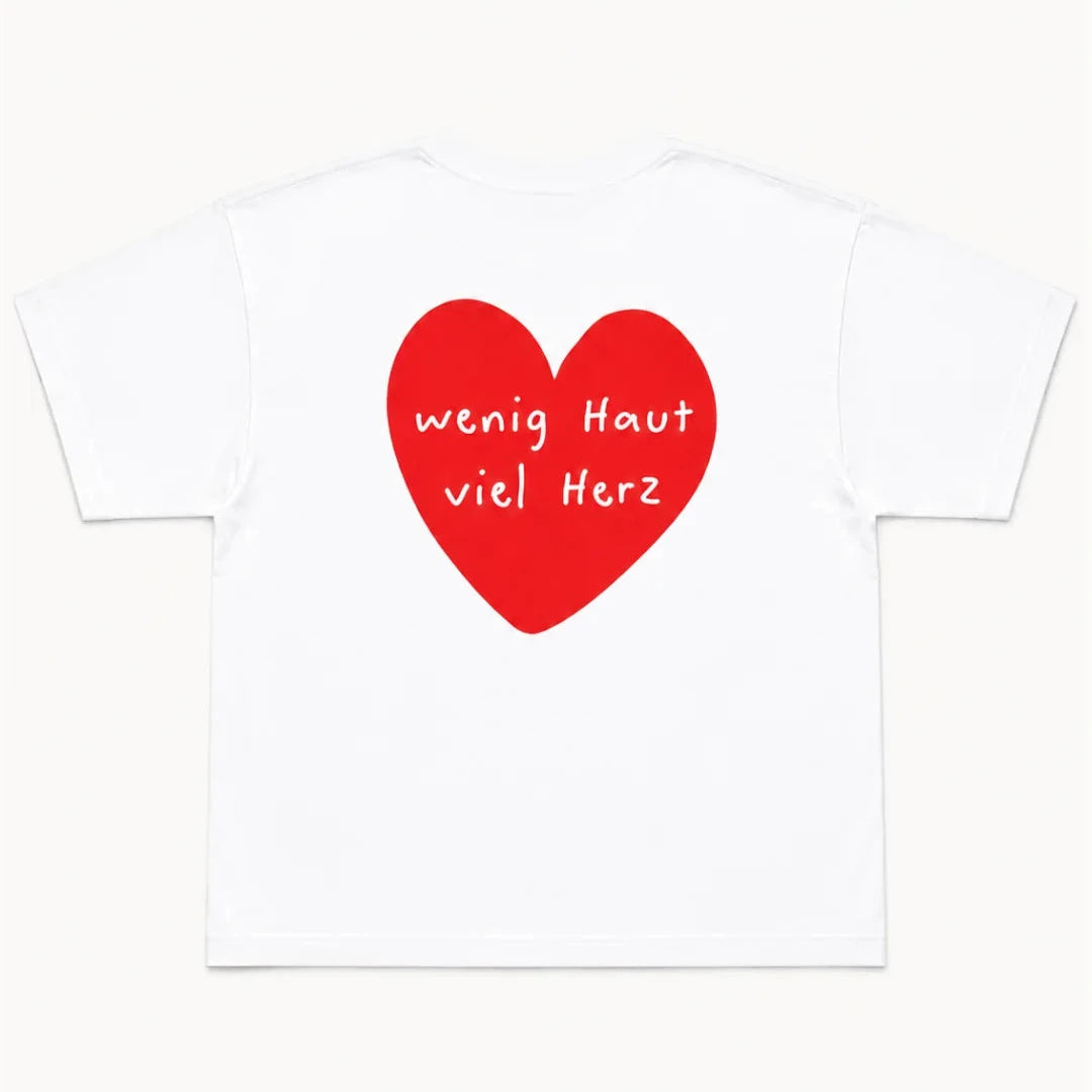 T-Shirt 'Wenig Haut viel Herz'