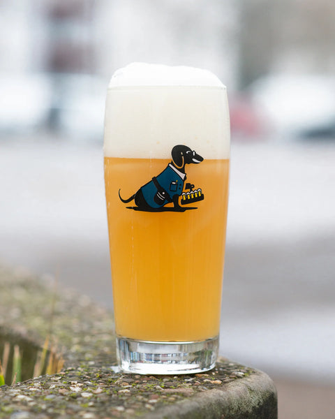 Bierglas 'Waldi mit Kranz'