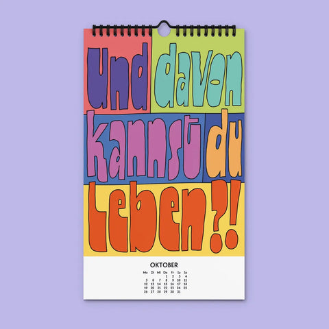 Kalender 'Willst du nicht mal was Richtiges arbeiten' – 2026 edition selekkt