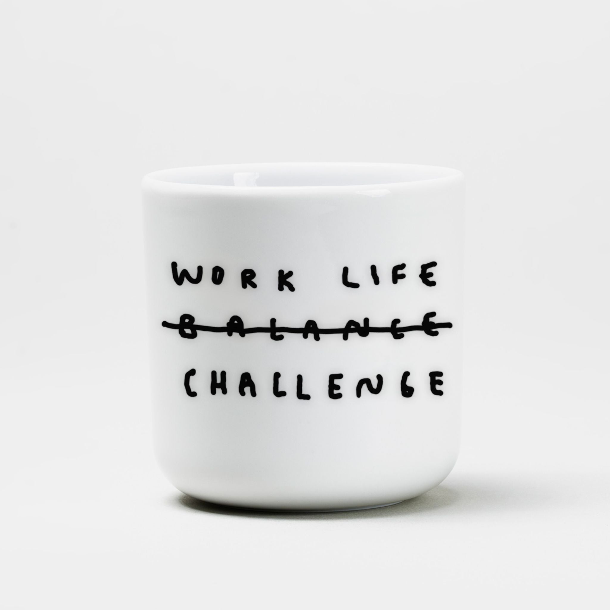 Porzellanbecher 'Work Life Challenge' Yahya Studio