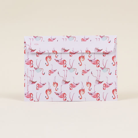 Briefumschlag 'Flamingo'