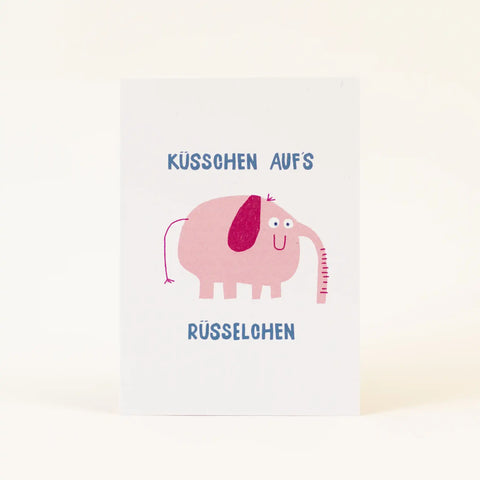 Postkarte 'Küsschen aufs Rüsselchen'