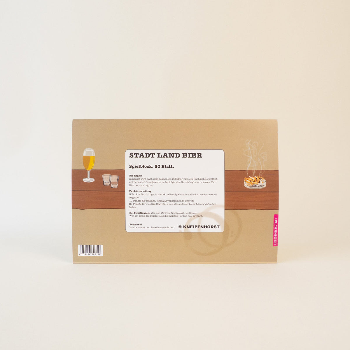Spielblock 'Stadt Land Bier' Kneipenhorst
