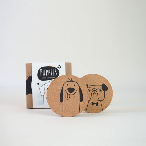 Korkuntersetzer 'Puppies'