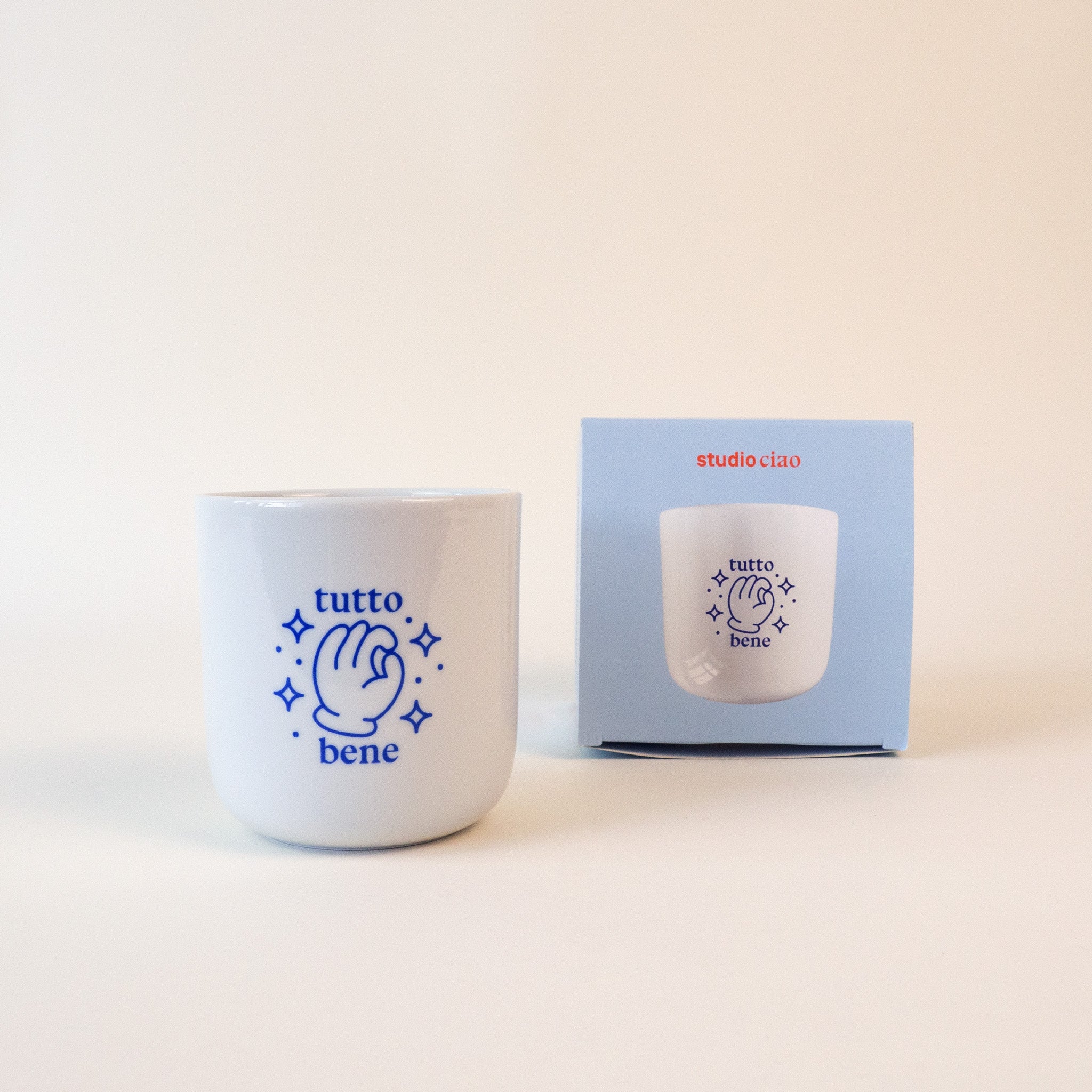 Porzellanbecher 'Tutto Bene' Viel Spass Studio