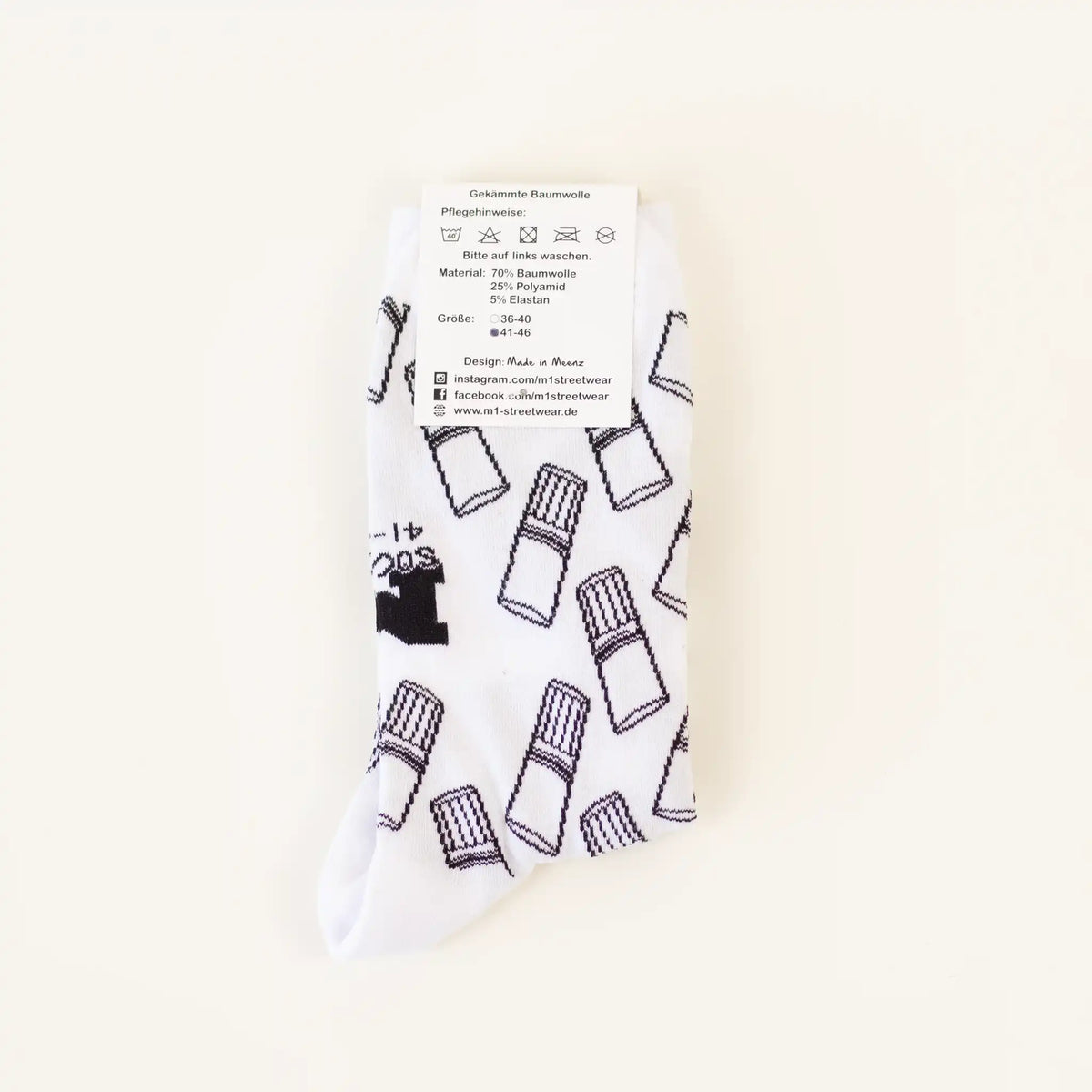Socken 'Schobbe' – weiß M1 Streetwear