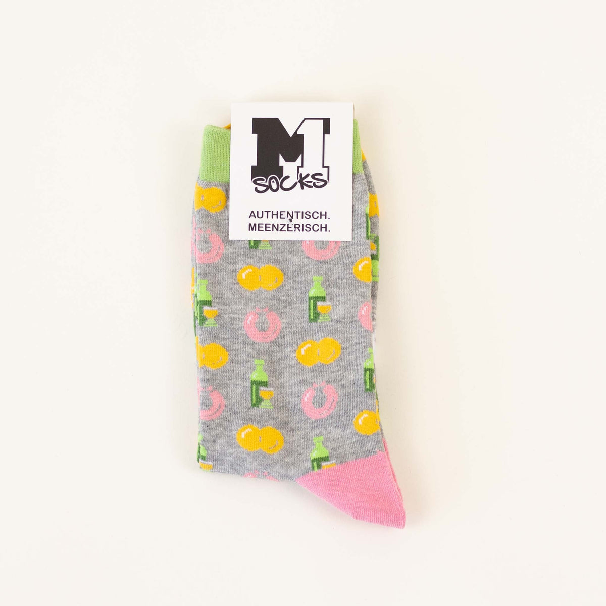 Socken 'Weck, Worscht & Woi' – grau / bunt M1 Streetwear