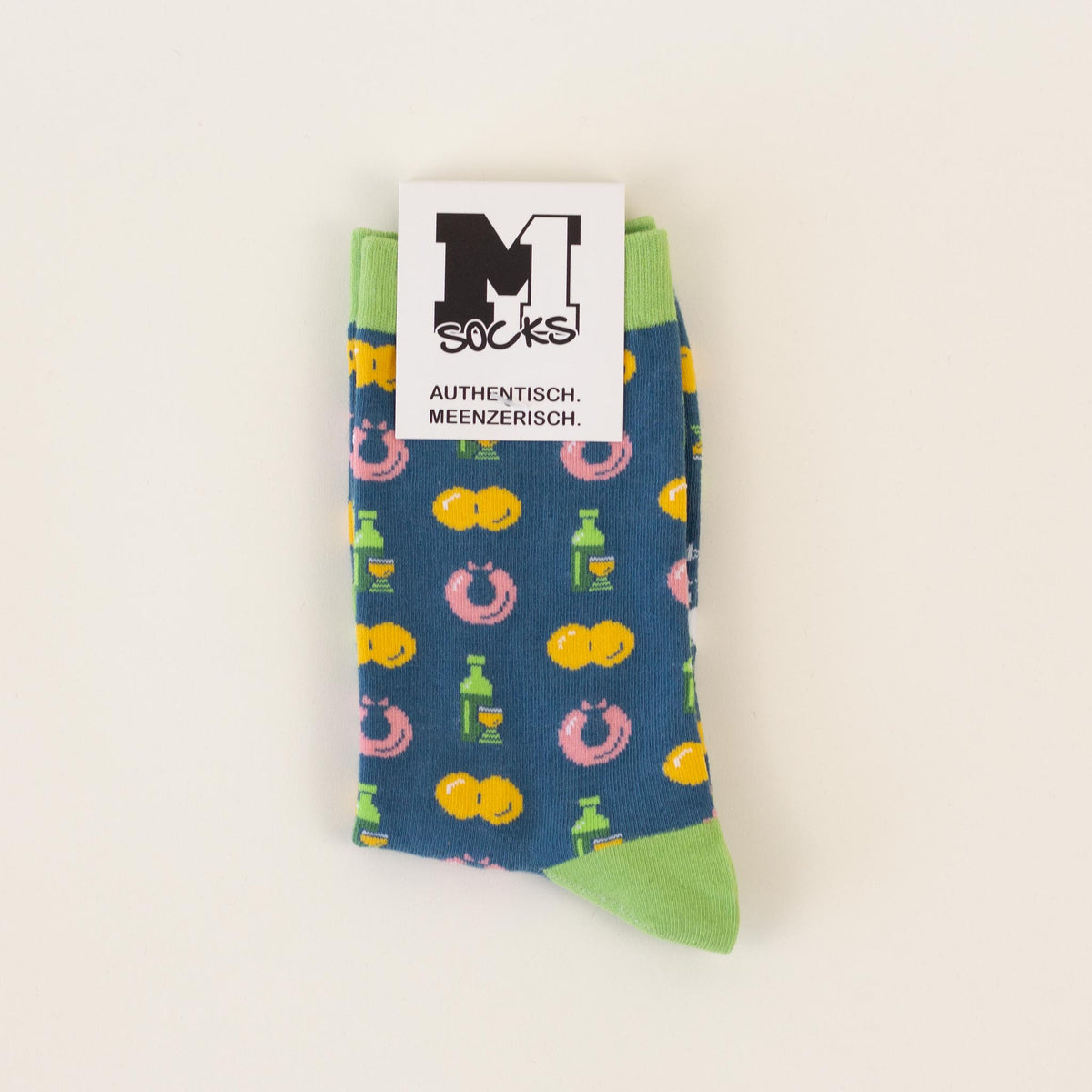 Socken 'Weck, Worscht & Woi' – türkis / bunt M1 Streetwear