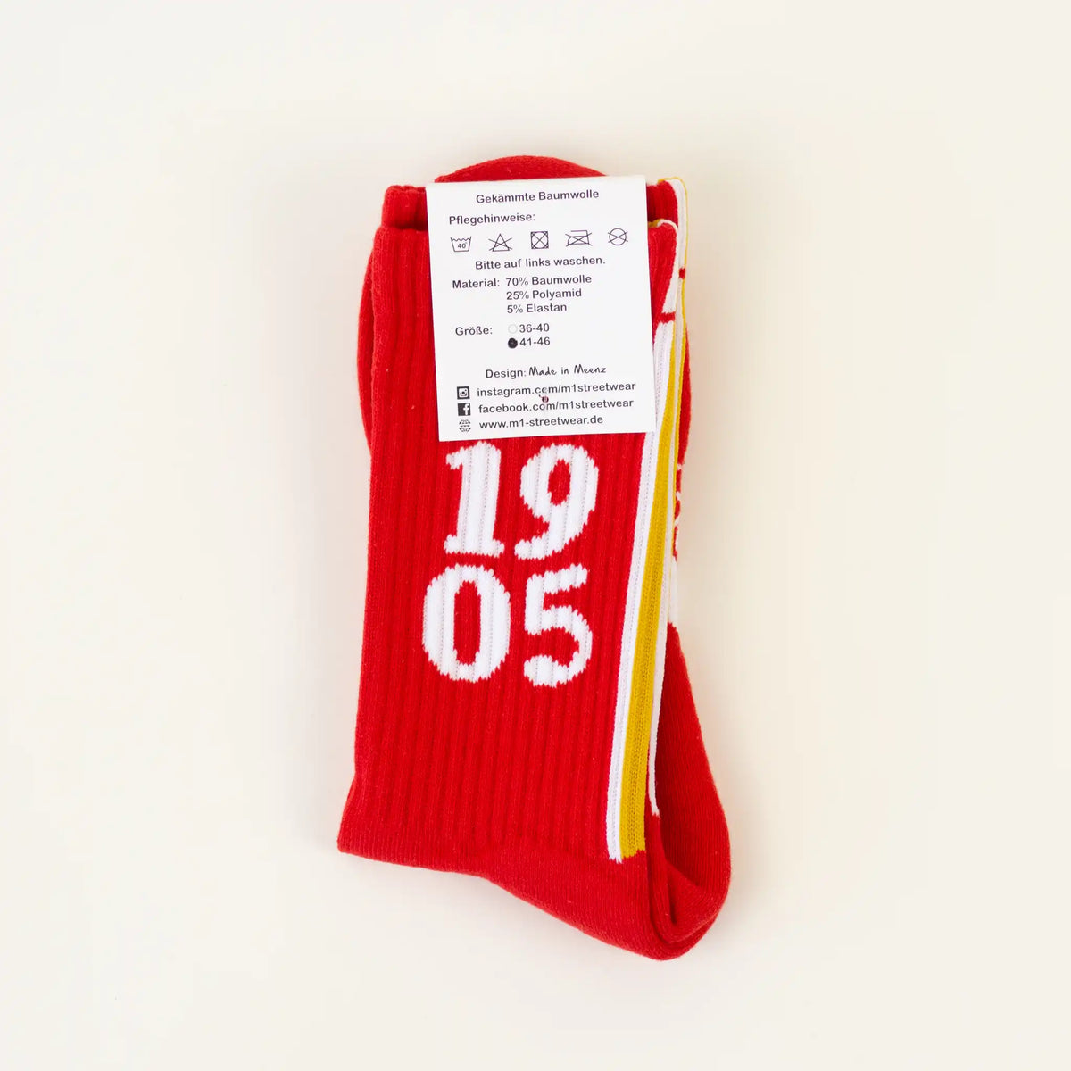 Tennissocken '1905' – rot M1 Streetwear