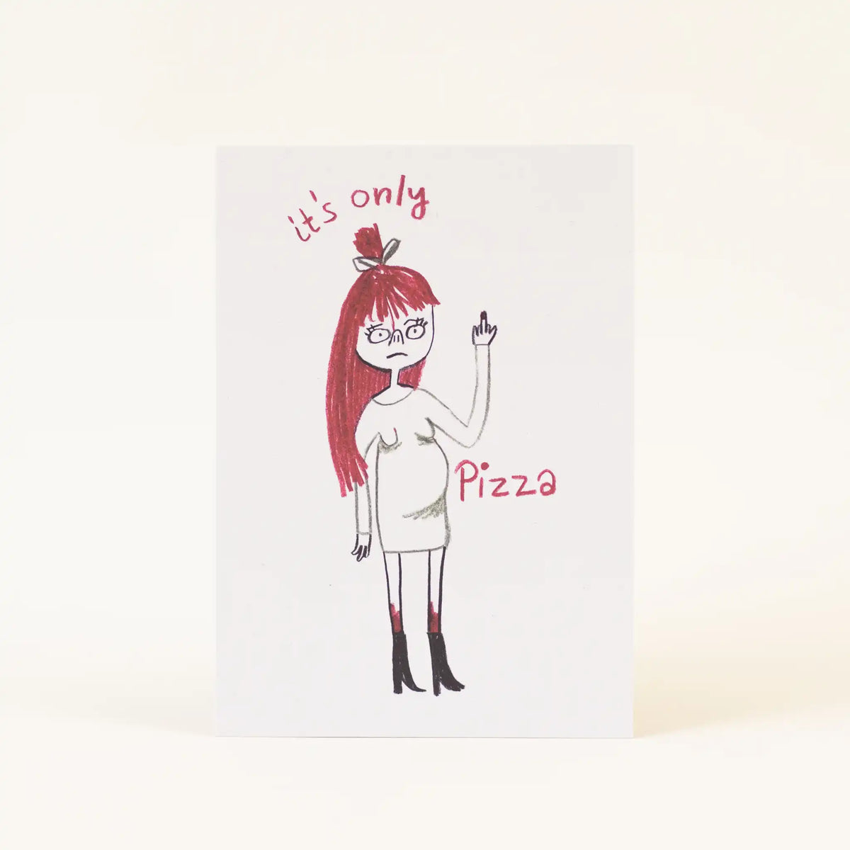 Postkarte 'It's only pizza' Slinga
